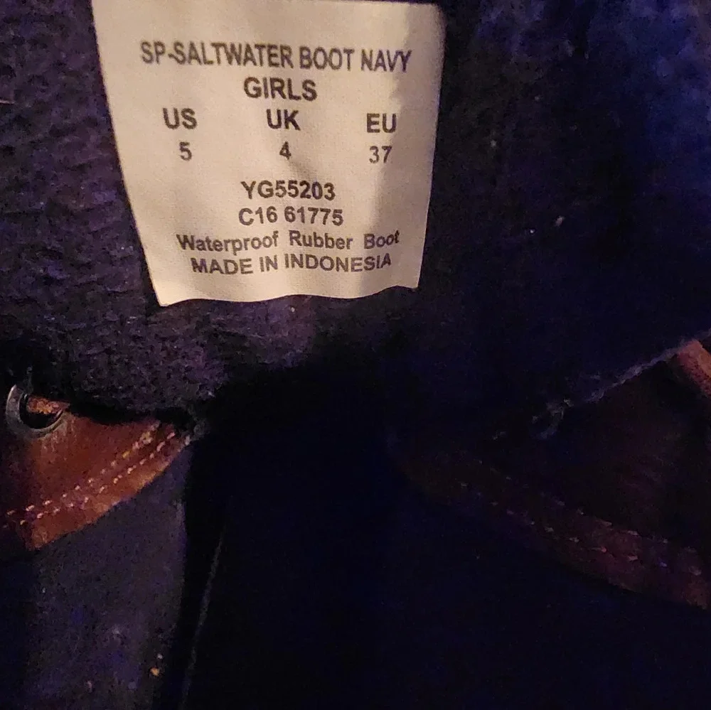 SPERRY TOPSIDER YG55203 BROWN SALTWATER DUCK BOOT Gorpcore women 6.5 Fisherman
